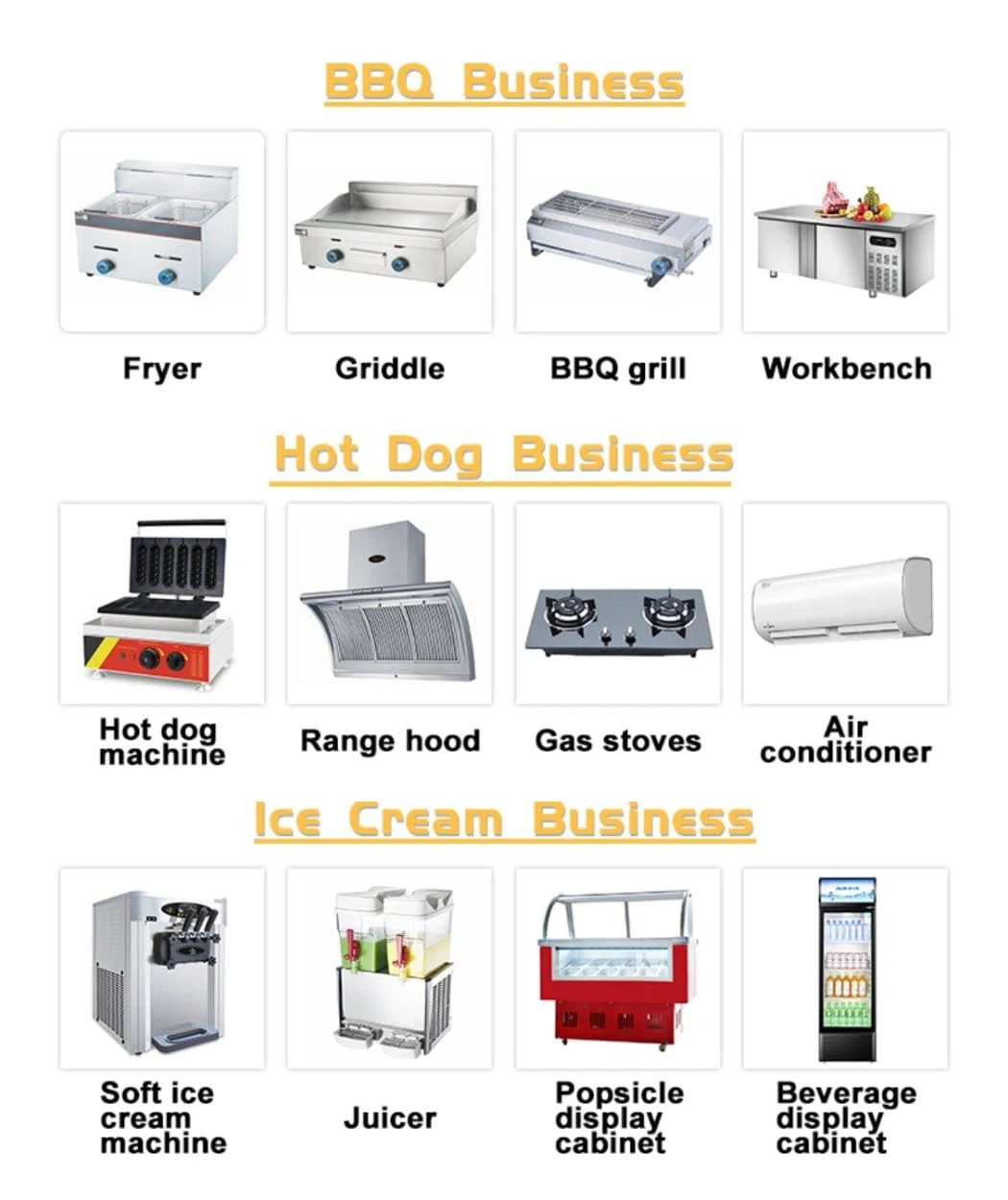 food trailer kitchen equipment